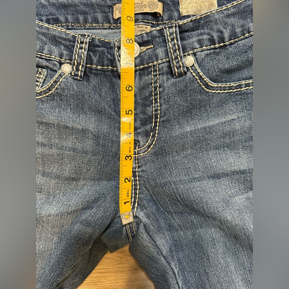 Y2K Nine West Vintage America Coll. Bootcut Jeans Size 4/27 Embroidered Pocket - Picture 10 of 11